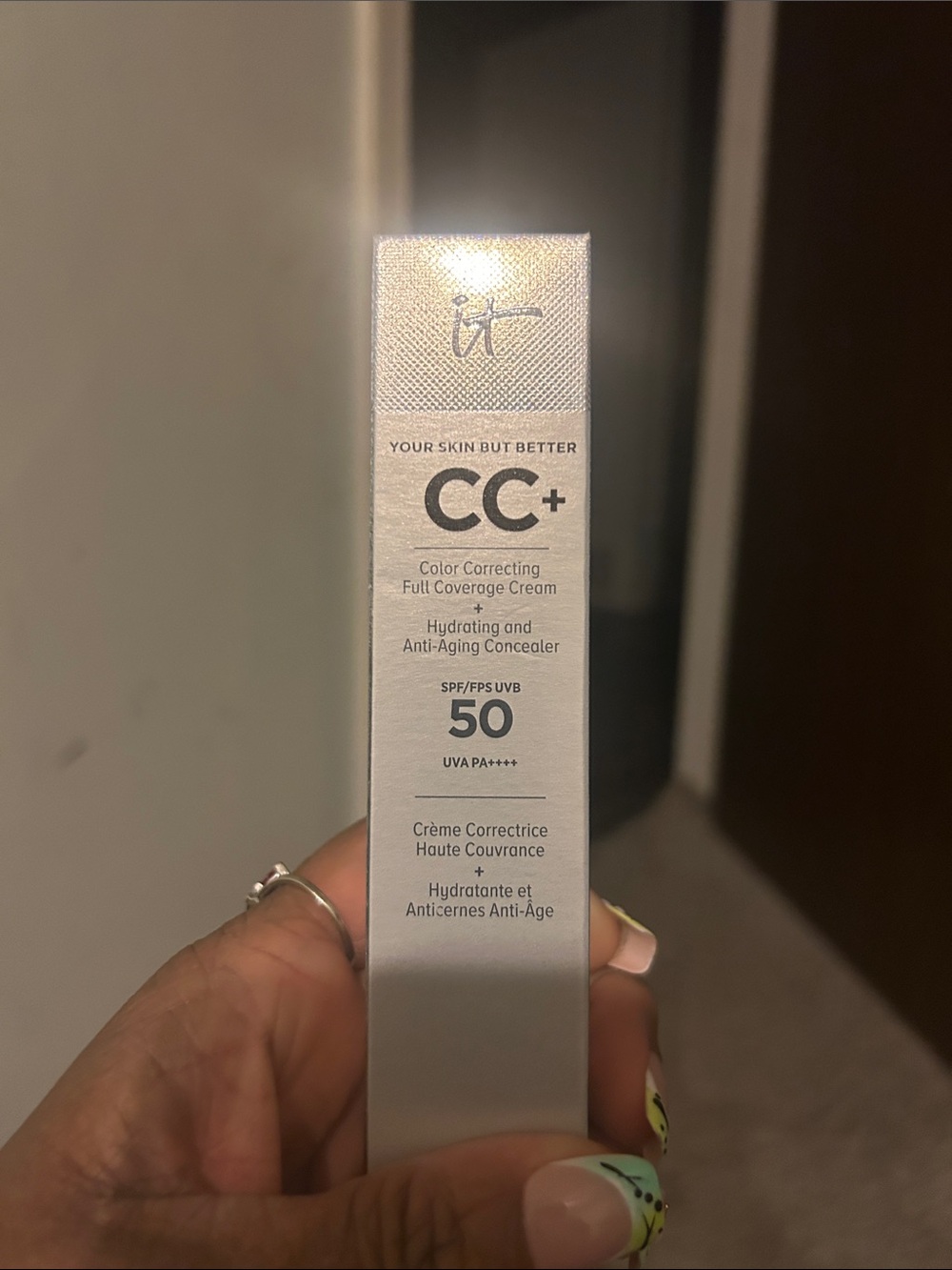it cosmetics CC+ Cream SPF 50 in Neutral Deep with Silver Box